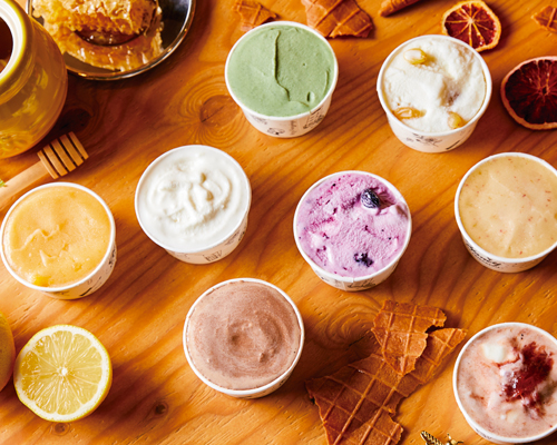 ジェラートは店内で製造