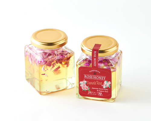 ダマスクローズの蜂蜜漬け